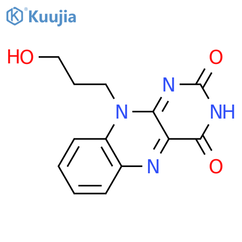 Benzo[g]pteridine-2,4(3H,10H)-dione, 10-(3-hydroxypropyl)- structure