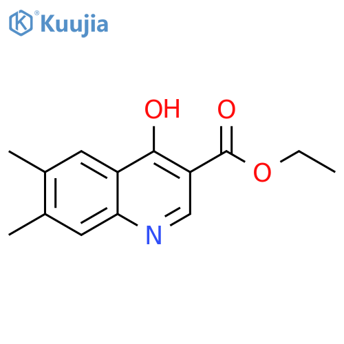 3-Quinolinecarboxylic acid, 4-hydroxy-6,7-dimethyl-, ethyl ester structure