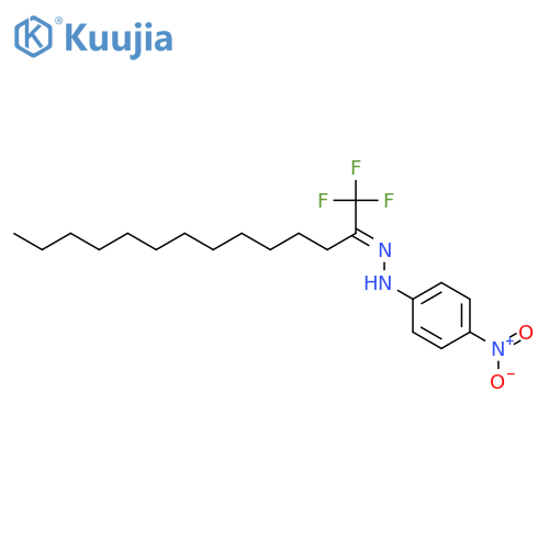 2-TETRADECANONE, 1,1,1-TRIFLUORO-, (4-NITROPHENYL)HYDRAZONE structure