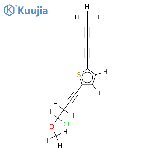 Ac-1-Chloro-4-[5-(1, 3-pentadiynyl)-2-thienyl]-3-butyn-2-ol, 9CI structure