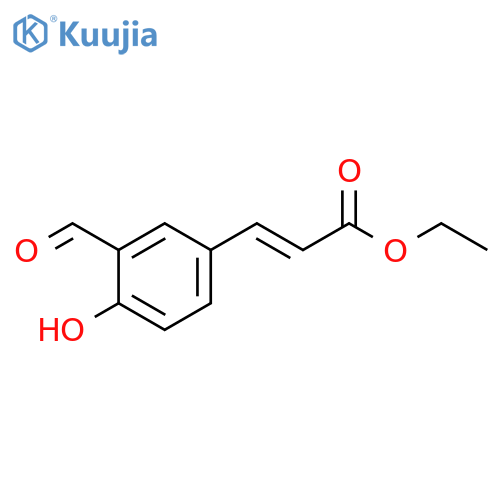 2-Propenoic acid, 3-(3-formyl-4-hydroxyphenyl)-, ethyl ester, (2E)- structure