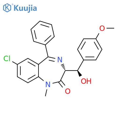 2H-1,4-Benzodiazepin-2-one, 7-chloro-1,3-dihydro-3-[(R)-hydroxy(4-methoxyphenyl)methyl]-1-methyl-5-phenyl-, (3R)-rel- structure