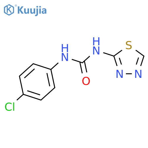 Urea, N-(4-chlorophenyl)-N'-1,3,4-thiadiazol-2-yl- structure