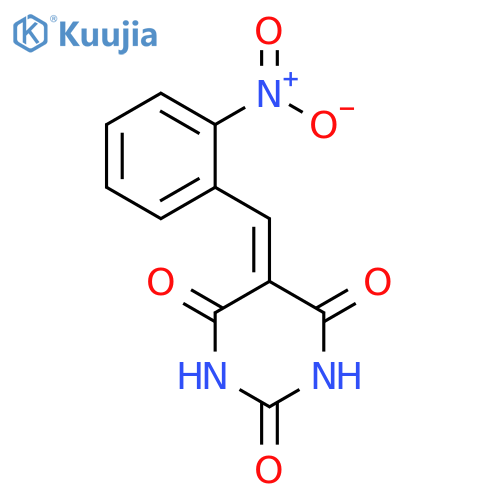 2,4,6(1H,3H,5H)-Pyrimidinetrione,5-[(2-nitrophenyl)methylene]- structure