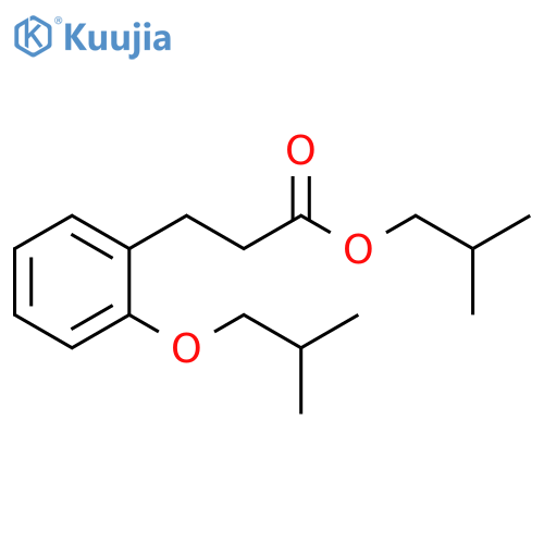 Benzenepropanoic acid, 2-(2-methylpropoxy)-, 2-methylpropyl ester structure