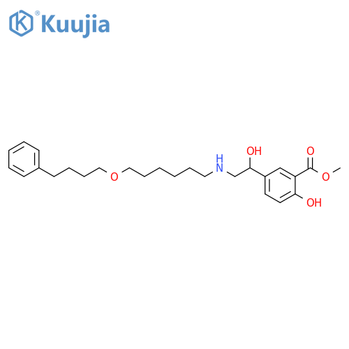 Methyl 2-hydroxy-5-[1-hydroxy-2-[[6-(4-phenylbutoxy)hexyl]amino]ethyl]benzoate structure