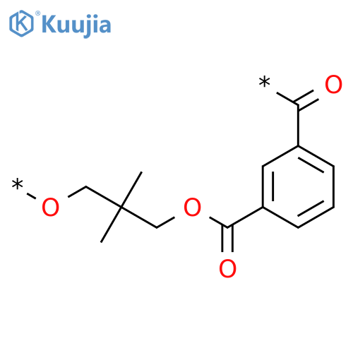 Poly[oxy(2,2-dimethyl-1,3-propanediyl)oxycarbonyl-1,3-phenylenecarbonyl] structure