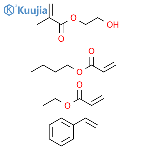 2-Propenoicacid,2-methyl-,2-hydroxyethylester,polymerwithbutyl2-propenoate,ethenylbenzeneandethyl2-propenoate structure
