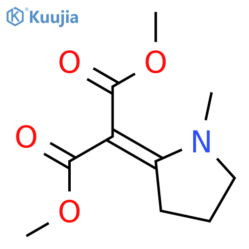 Dimethyl (1-methyl-2-pyrrolidinylidene)propanedioic acid structure