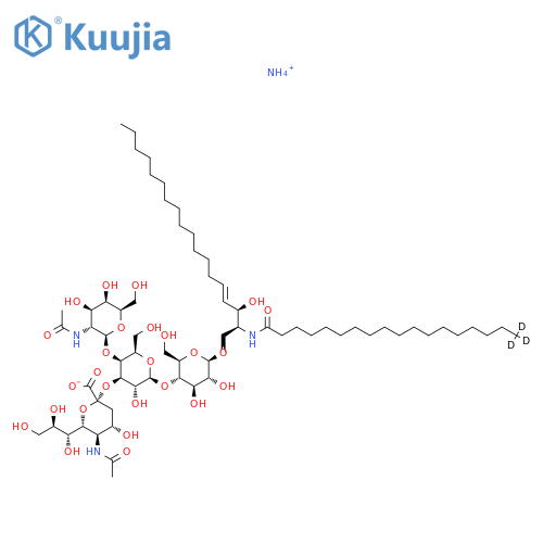 N-omega-CD3-Octadecanoyl monosialoganglioside GM2 NH4+ salt structure