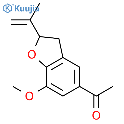 5-Acetyl-2,3-dihydro-2-isopropenyl-7-methoxybenzofuran structure