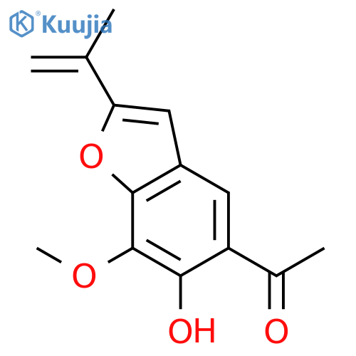 Ethanone, 1-[6-hydroxy-7-methoxy-2-(1-methylethenyl)-5-benzofuranyl]- structure