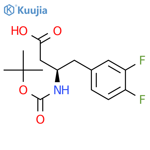 Boc-(R)-3-amino-4-(3,4-difluorophenyl)butyric Acid structure