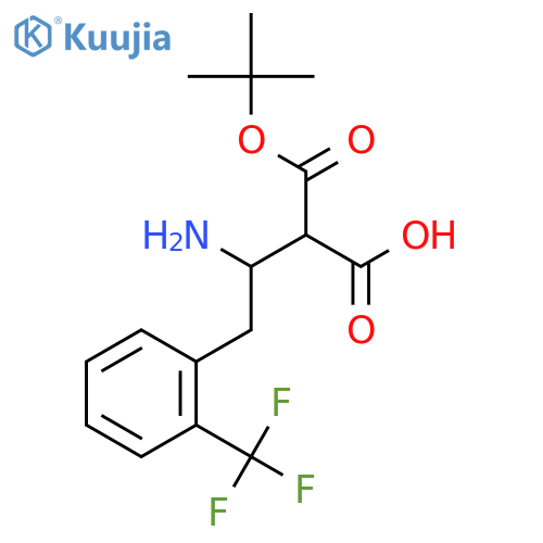 Boc-(R)-3-Amino-4-(2-trifluoromethyl-phenyl)-butyric acid structure