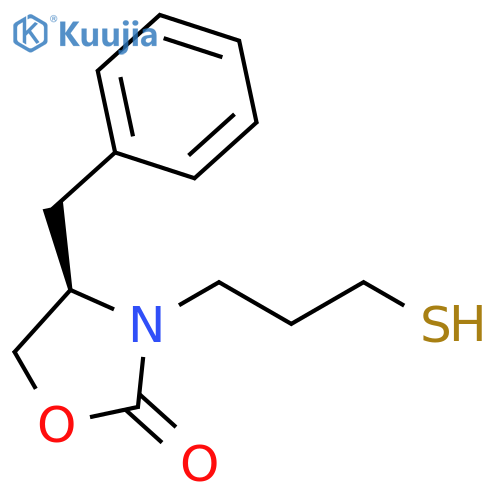 2-Oxazolidinone, 3-(3-mercaptopropyl)-4-(phenylmethyl)-, (4R)- structure