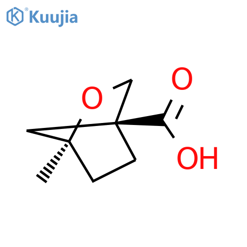 (1S,4S)-1-methyl-2-oxabicyclo2.2.1heptane-4-carboxylic acid structure