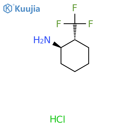 rac-(1R,2R)-2-(trifluoromethyl)cyclohexan-1-amine hydrochloride structure