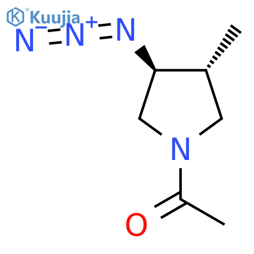 rac-1-(3R,4S)-3-azido-4-methylpyrrolidin-1-ylethan-1-one structure