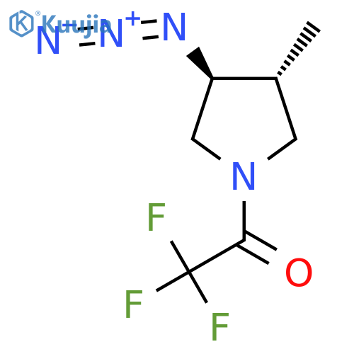 rac-1-(3R,4S)-3-azido-4-methylpyrrolidin-1-yl-2,2,2-trifluoroethan-1-one structure