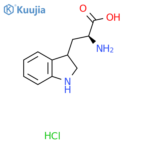 (2S)-2-amino-3-(2,3-dihydro-1H-indol-3-yl)propanoic acid hydrochloride structure
