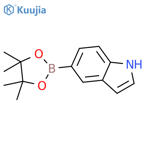 Indole-5-boronic acid, pinacol ester structure