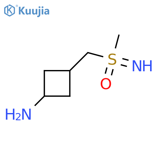 [(3-Aminocyclobutyl)methyl](imino)methyl-lambda6-sulfanone structure