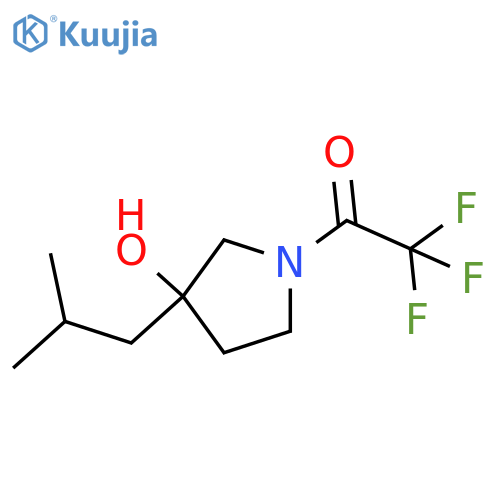 2,2,2-trifluoro-1-3-hydroxy-3-(2-methylpropyl)pyrrolidin-1-ylethan-1-one structure
