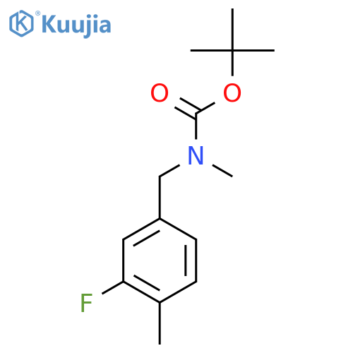 tert-butyl N-(3-fluoro-4-methylphenyl)methyl-N-methylcarbamate structure