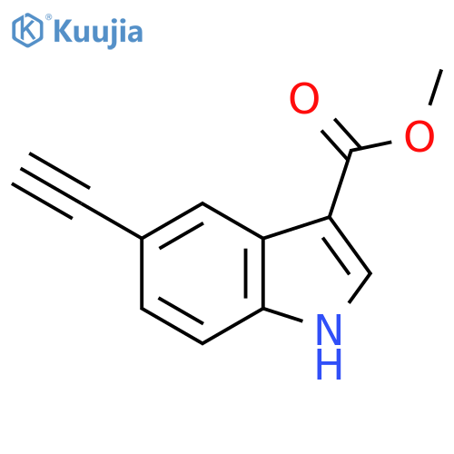 methyl 5-ethynyl-1H-indole-3-carboxylate structure