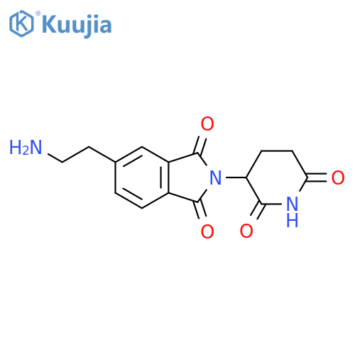 5-(2-aminoethyl)-2-(2,6-dioxopiperidin-3-yl)-2,3-dihydro-1H-isoindole-1,3-dione structure