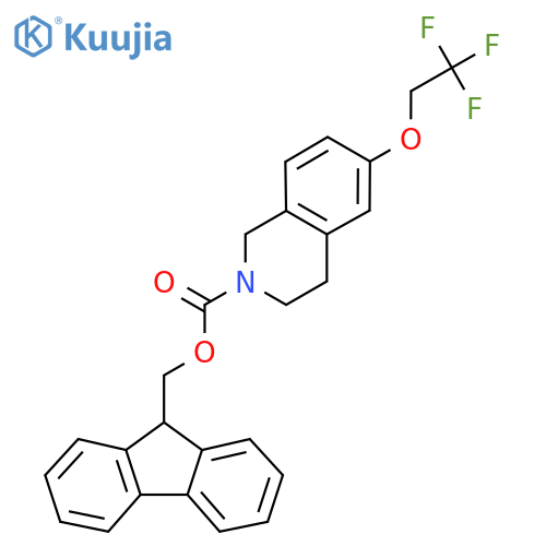(9H-fluoren-9-yl)methyl 6-(2,2,2-trifluoroethoxy)-1,2,3,4-tetrahydroisoquinoline-2-carboxylate structure