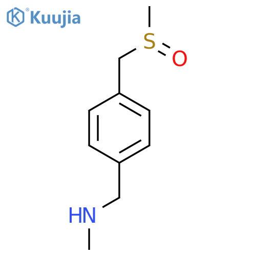 {4-(methanesulfinylmethyl)phenylmethyl}(methyl)amine structure