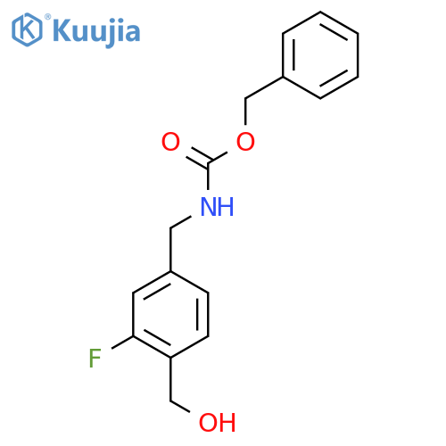benzyl N-{3-fluoro-4-(hydroxymethyl)phenylmethyl}carbamate structure