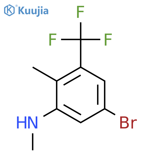 5-bromo-N,2-dimethyl-3-(trifluoromethyl)aniline structure