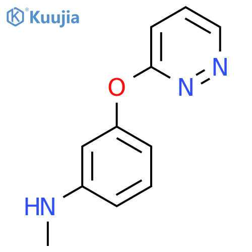N-methyl-3-(pyridazin-3-yloxy)aniline structure