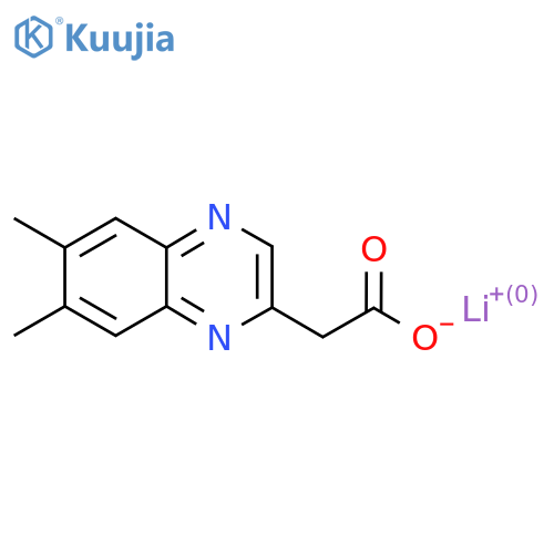 Lithium(1+) 2-(6,7-dimethylquinoxalin-2-yl)acetate structure