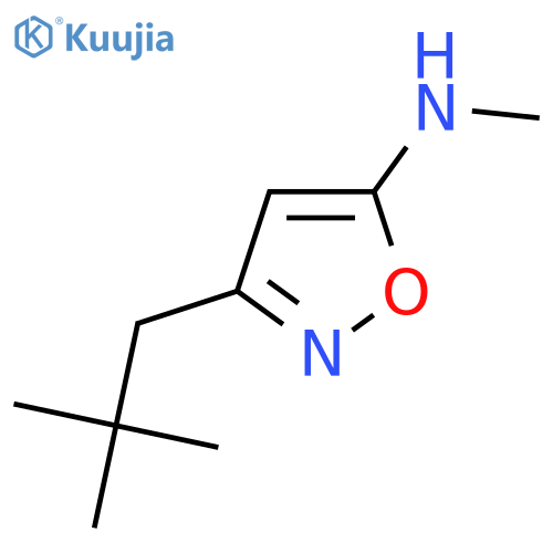 3-(2,2-dimethylpropyl)-N-methyl-1,2-oxazol-5-amine structure