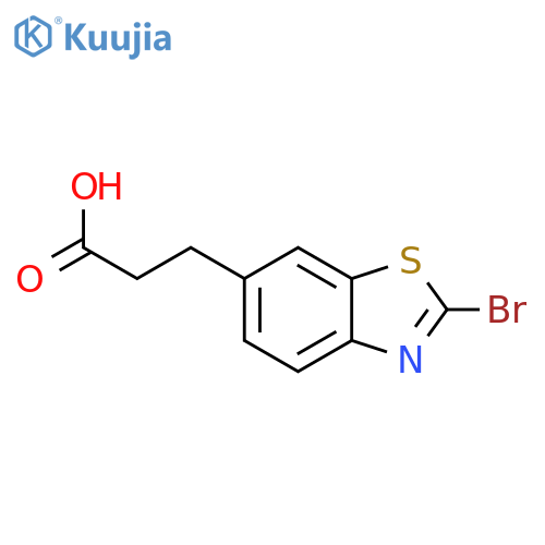 3-(2-bromo-1,3-benzothiazol-6-yl)propanoic acid structure