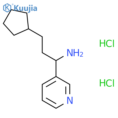 3-Cyclopentyl-1-(pyridin-3-yl)propan-1-amine dihydrochloride structure