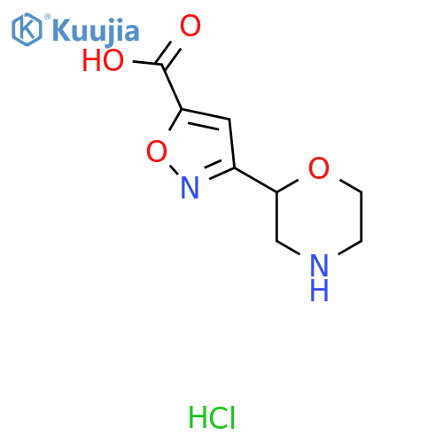 3-(Morpholin-2-yl)-1,2-oxazole-5-carboxylic acid hydrochloride structure