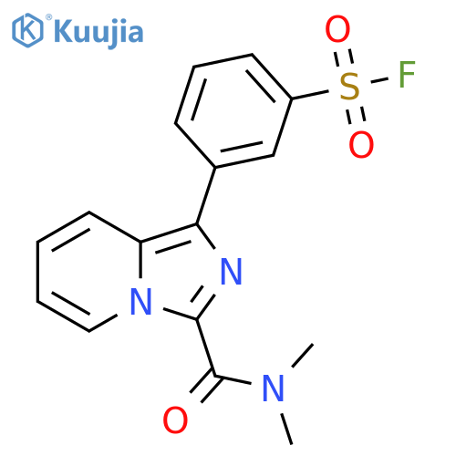 3-3-(dimethylcarbamoyl)imidazo1,5-apyridin-1-ylbenzene-1-sulfonyl fluoride structure