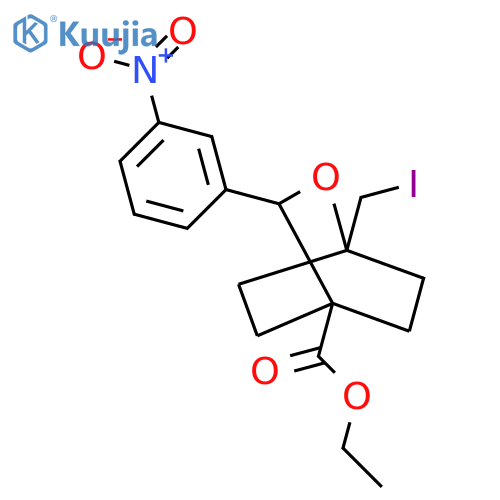 ethyl 1-(iodomethyl)-3-(3-nitrophenyl)-2-oxabicyclo2.2.2octane-4-carboxylate structure