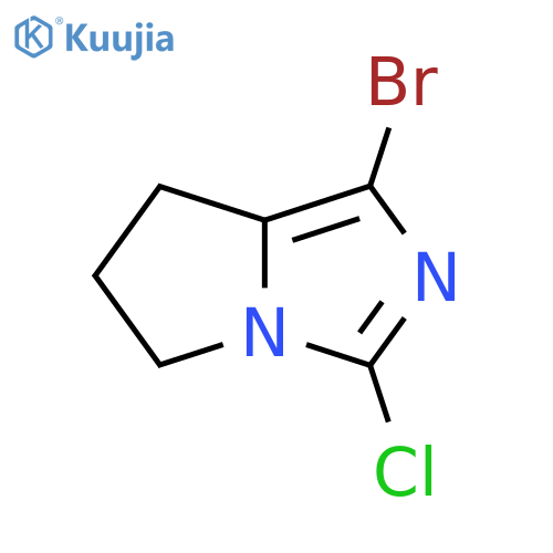 1-bromo-3-chloro-5H,6H,7H-pyrrolo1,2-cimidazole structure