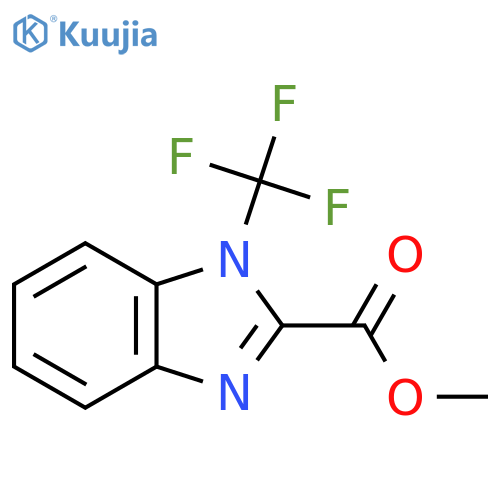 methyl 1-(trifluoromethyl)-1H-1,3-benzodiazole-2-carboxylate structure
