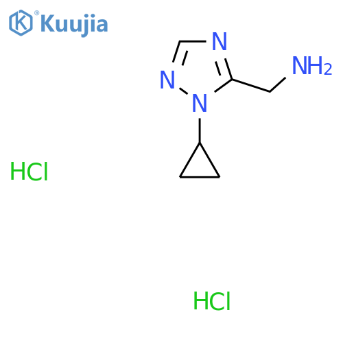 1-(1-cyclopropyl-1H-1,2,4-triazol-5-yl)methanamine dihydrochloride structure