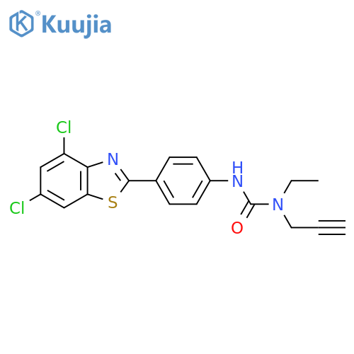 1-4-(4,6-dichloro-1,3-benzothiazol-2-yl)phenyl-3-ethyl-3-(prop-2-yn-1-yl)urea structure
