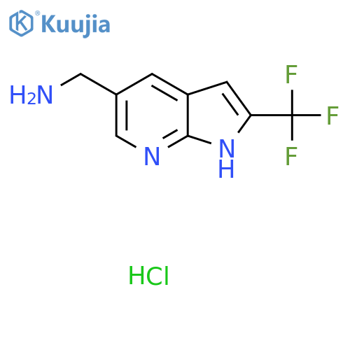 1-2-(trifluoromethyl)-1H-pyrrolo2,3-bpyridin-5-ylmethanamine hydrochloride structure