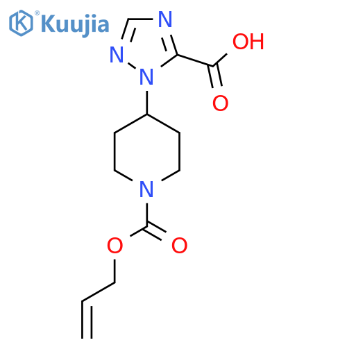 1-{1-(prop-2-en-1-yloxy)carbonylpiperidin-4-yl}-1H-1,2,4-triazole-5-carboxylic acid structure