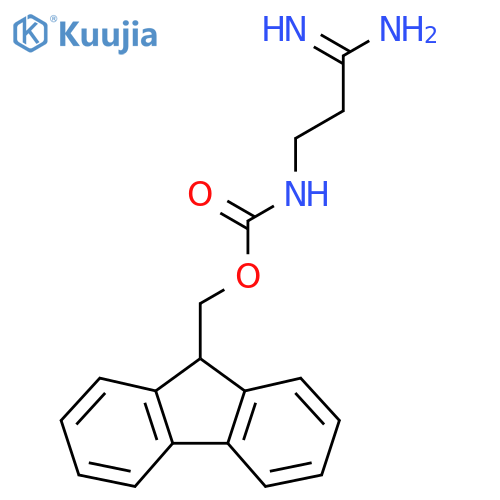 (9H-fluoren-9-yl)methyl N-(2-carbamimidoylethyl)carbamate structure