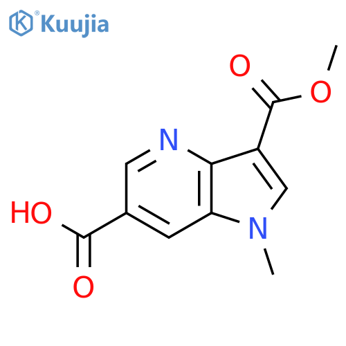 3-(methoxycarbonyl)-1-methyl-1H-pyrrolo3,2-bpyridine-6-carboxylic acid structure